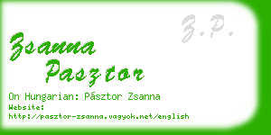 zsanna pasztor business card